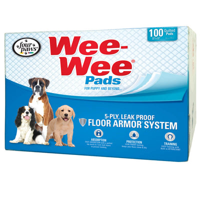 Four Paws 100534762 Wee-Wee Pads 100 pack box view
