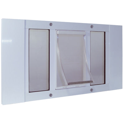 Aluminum Sash Pet Door Medium White 1.75″ x 23″ x 17.88