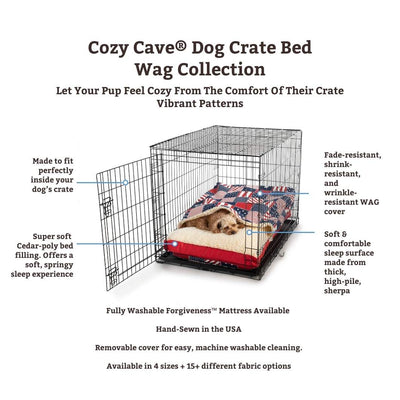 WAG Cozy Crate Cave - Large - Pedigree Denim Dimensions