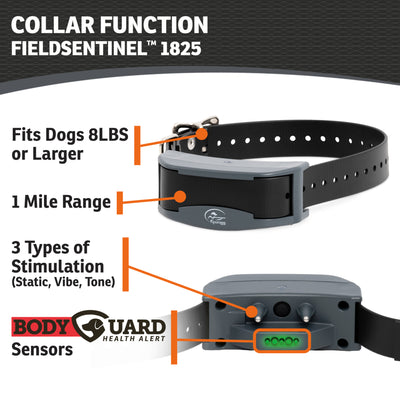 SportDOG FS-1825 Fieldsentinel 1 Mile Dog Remote Trainer parts labeled