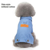 Luxury Winter Dog Jacket Puppy Dog Clothes Pet light denim on dog