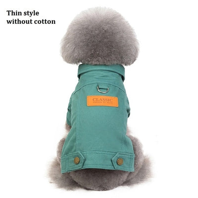 Luxury Winter Dog Jacket Puppy Dog Clothes Pet green