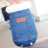 Luxury Winter Dog Jacket Puppy Dog Clothes Pet light denim
