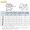 Luxury Winter Dog Jacket Puppy Dog Clothes Pet sizing chart