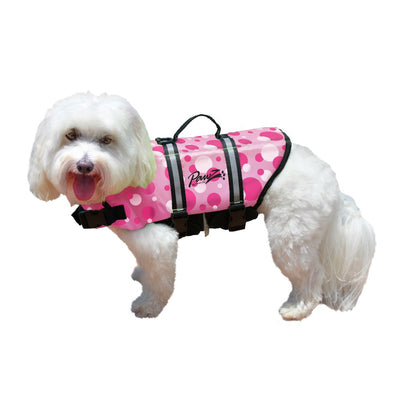 Pawz Pet Products PP-ZP1400 Nylon Dog Life Jacket - Medium Pink