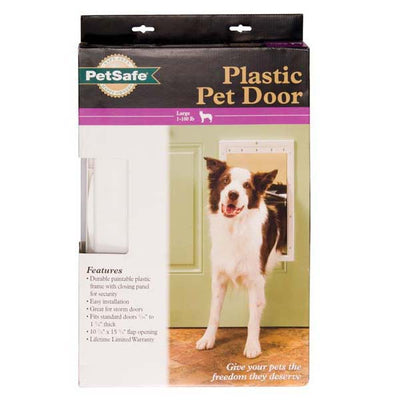 PetSafe PPA00-10960 Plastic Pet Door Premium - Large White