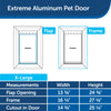 PetSafe PPA00-16852 Extreme Weather Aluminum Pet Door - Xlarge White Dimensions