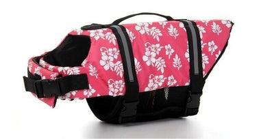 Pet Dog Life Jacket Safety Clothes for Pet Life Red flower