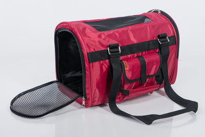 Prefer_Pets_566_Jet_Carrier_Burgundy_Pet_Carrier_-_Full_Side_Open_View11 of 17