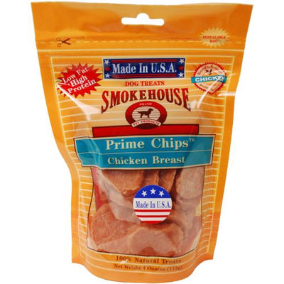 Smokehouse Pet Products-USA Prime Chips Dog Treats Resealable Bag
