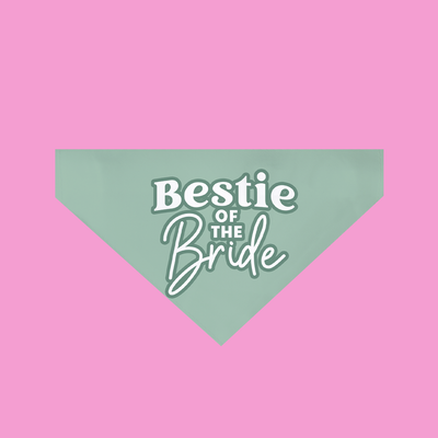 Bestie of the Bride Dog Bandana green