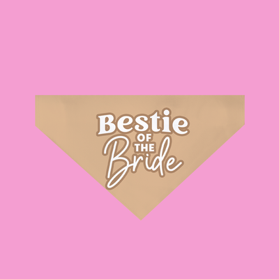 Bestie of the Bride Dog Bandana Gold