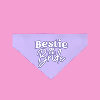 Bestie of the Bride Dog Bandana Purple