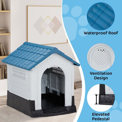 ventilation design 33 inch Large Plastic Dog House