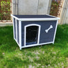 40.55" Wooden Folding Dog House, Blue