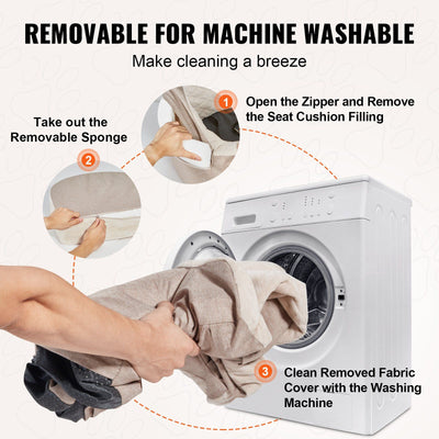 VEVOR Dog Booster Car Seat Pet Car Seat for Small Medium Dog up to 55 lbs. Brown - 5 of 7