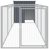 Dog House with Run Anthracite 43.3"x159.4"x43.3" Galvanized Steel cage view