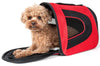 Airline Approved Folding Zippered Sporty Mesh Pet Carrier - Red - 1 of 7