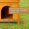 2-Story Wooden Feral Cat House Dog House for Outdoor and Indoor, Pet House with Stairs, Yellow  5 of 9