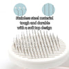 Cat Grooming Brush, Self Cleaning Slicker Brushes For Dogs Pet Hair Removal Comb Stainless Steel Needle Cat Brush Self Cleaning For Cats Dogs Hair Remover Scraper Pet Grooming Tool - 8 of 17