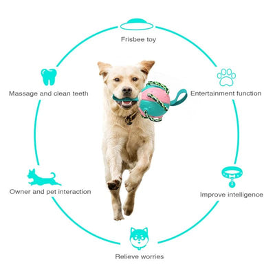 Dog Soccer Ball Interactive Pet Toys Foldable Ball Molar Toy Outdoor Training Ball for Puppy Dog Chew Dog Accessories - 4 of 9