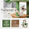 Cactus Cat Tree Cat Tower with Sisal Covered Scratching Post and Cozy Condo Cat Climbing Stand with Plush Perch &Soft Hammock for Indoor Cats - 7 of 10