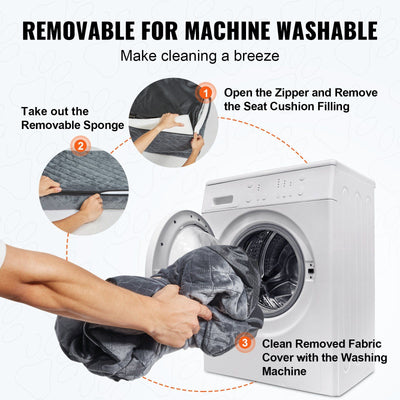 VEVOR Dog Booster Car Seat Pet Car Seat for Medium Large Dog up to 55 lbs. Gray - 5 of 8