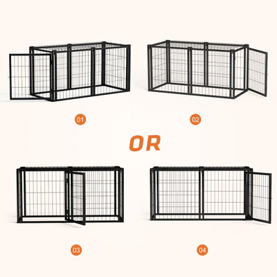 Dog Crate 47.2" Dog Kennel for Small Medium Dogs, Puppy Dog Playpen with Top, Pet Cage, Indoor, Black.47.2"L x 22"W x 24"H. - 7 of 15