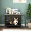 furniture dog crate in house