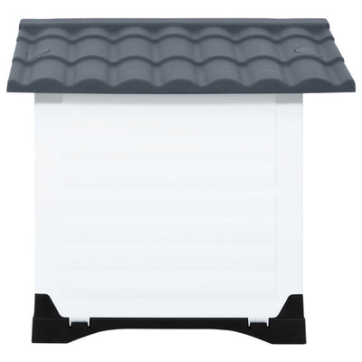 Dog House Gray 35.6"x26.8"x26" Polypropylene side view