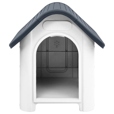 Dog House Gray 23.2"x29.5"x26" Polypropylene front view