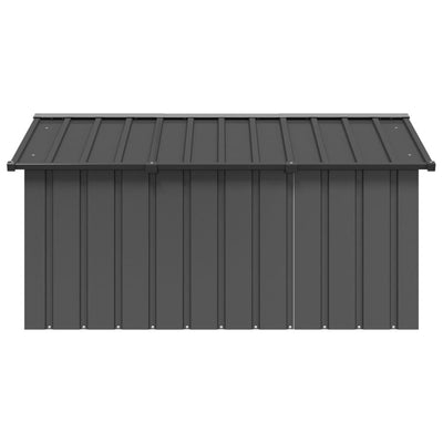 galvanized dog house side view