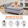VEVOR Pet Sofa, Dog Couch for Medium-Sized Dogs and Cats, Soft Velvety Dog Sofa Bed, 81 lbs. Loading Cat Sofa, Grey - 3 of 7