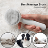 Cat Grooming Brush, Self Cleaning Slicker Brushes For Dogs Pet Hair Removal Comb Stainless Steel Needle Cat Brush Self Cleaning For Cats Dogs Hair Remover Scraper Pet Grooming Tool - 3 of 17