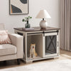 furniture dog crate off white