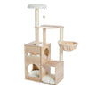 Modern Luxury Cat Tree Wooden Multi-Level Cat Tower Cat Sky Castle With 2 Cozy Condos;  Cozy Perch;  Spacious Hammock And Interactive Dangling Ball - 5 of 12