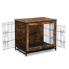 Dog Crate Furniture with Cushion, doors open