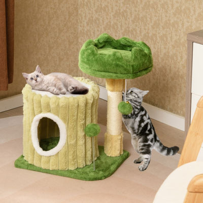Cat Tree with Sisal Claw Scratcher for Indoor Cats Activity - 2 of 12