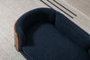 Scandinavian style Elevated Dog Bed Pet Sofa With Solid Wood legs and Walnut Bent Wood Back, Cashmere Cushion, Small Size - Blue = 10 of 14