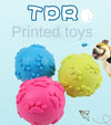 3pcs Pet dog toy footprint toy ball 6cm sounding toy ball TPR rubber - 4 of 4