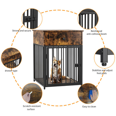 Dog Crate Furniture, Dog House,strong and secure latch