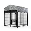 Heavy Duty Dog House, Dog Pen with Roof, side view