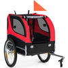 Dog Bike Trailer Foldable Pet Cart with 3 Entrances for Travels