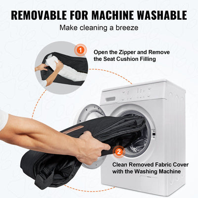 VEVOR Dog Booster Car Seat Pet Car Seat for Medium Large Dog up to 100 lbs. Black