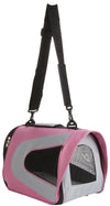 Airline Approved Folding Zippered Sporty Mesh Pet Carrier - Pink and White - 6 of 9