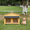 Wooden Outdoor and Indoor Dog House front view