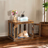 Furniture Dog Crate with Tray for Small Dogs shown with cat