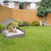 Wicker Dog House, Elevated Rattan Dog Bed with Canopy Hand Woven