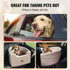 VEVOR Dog Booster Car Seat Pet Car Seat for Small Medium Dog up to 55 lbs. Brown - 6 of 7