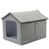 Pet Life "Hush Puppy" Electronic Heating and Cooling Smart Collapsible Pet House gray main view